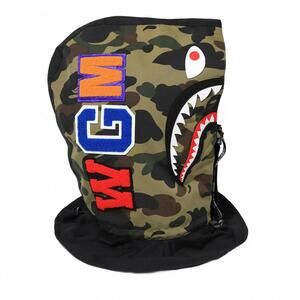 BAPE Shark Camo Hooded Neck Warmer